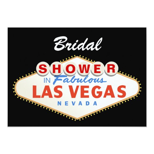 Las Vegas Sign Destination Wedding Bridal Shower Invitation