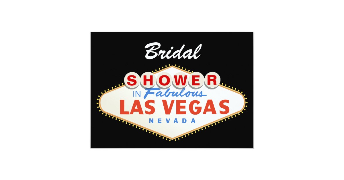 Las Vegas Sign Destination Wedding Bridal Shower Invitation