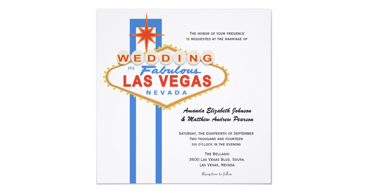 Vegas Destination Wedding Invitations 10