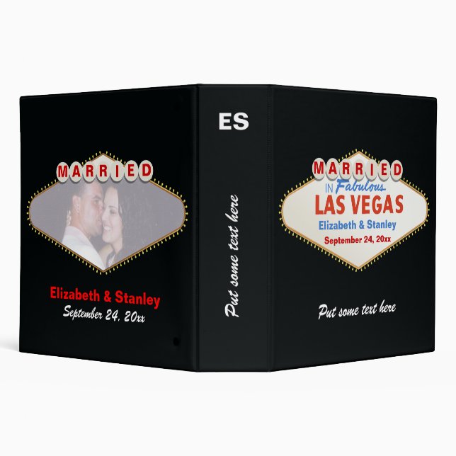 Las Vegas sign destination wedding photo binder (Background)