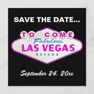 Las Vegas sign destination wedding Save the Date
