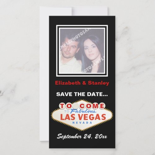 Las Vegas sign destination wedding Save the Date