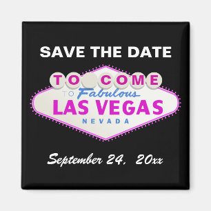 Las Vegas sign destination wedding Save the Date Magnet