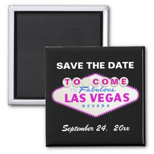 Las Vegas sign destination wedding Save the Date Magnet