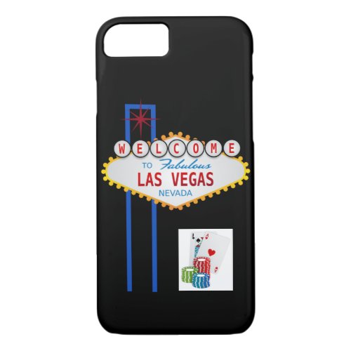 Las Vegas Sign Gambling Cards Chips Casino Color iPhone 87 Case