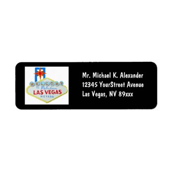 Las Vegas Sign Label by Rebecca_Reeder at Zazzle
