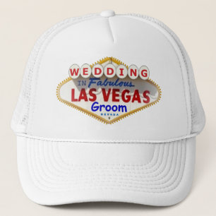 Las Vegas Sign Logo Groom Cap "WEDDING"