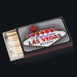 Las Vegas Sign Matchboxes<br><div class="desc">Welcome to fabulous Las Vegas sign in shades of silver,  red  and gray.</div>