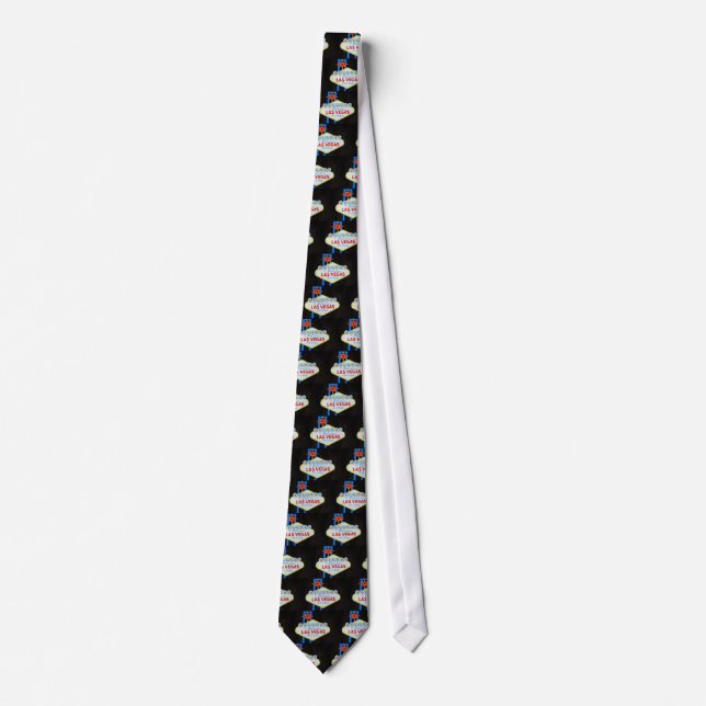 Las Vegas Sign Men's Clothing Neck Tie (Front)