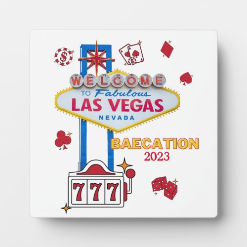 Las Vegas Sign Nevada Baecation Group Matching  Plaque