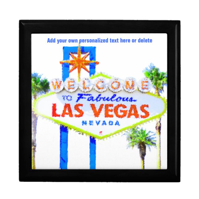 Las Vegas Sign on The Strip Keepsake Box (Front)