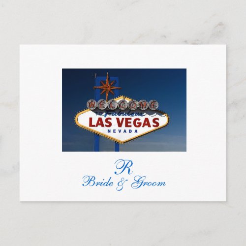 Las Vegas Sign Photo Save The Date Card