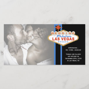 Las Vegas Sign Photo Wedding Marriage Announcement