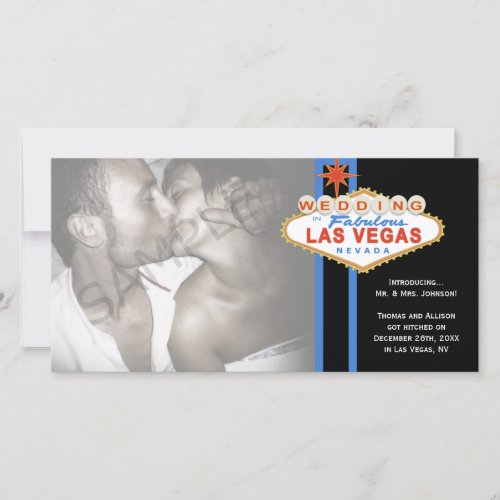 Las Vegas Sign Photo Wedding Marriage Announcement