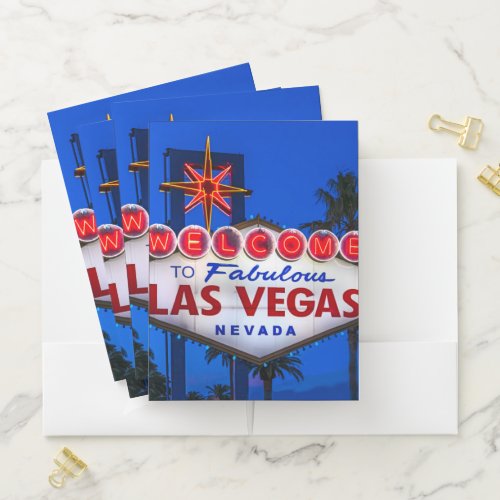 Las Vegas Sign Pocket Folder
