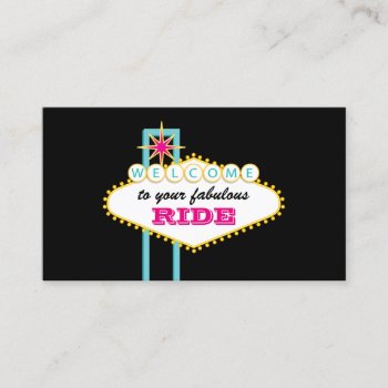 Las Vegas Sign Professional Driver Business Card by Charmalot at Zazzle