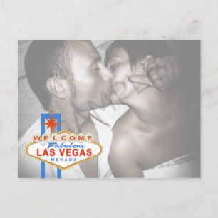 Las Vegas Sign Save the Date Postcard