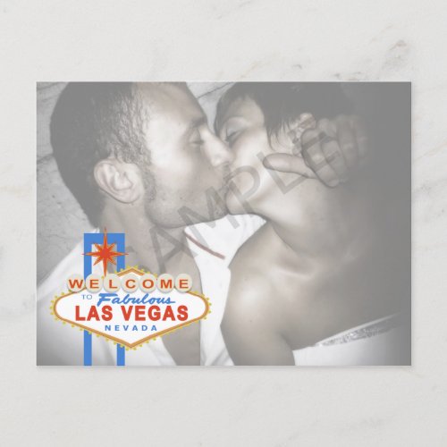 Las Vegas Sign Save the Date Postcard