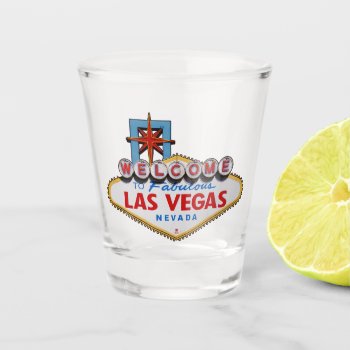 Las Vegas Sign Shot Glass by aura2000 at Zazzle