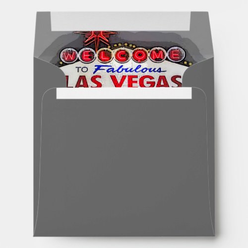 Las Vegas Sign silver Envelope