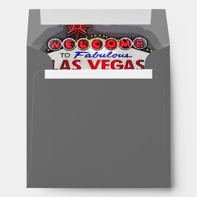 Las Vegas Sign silver Envelope (Back (Bottom))