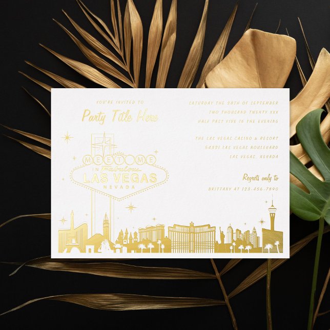 Las Vegas Sign Special Event Foil Invitation (Creator Uploaded)