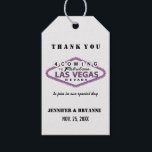 Las Vegas Sign Thank You for Coming Custom Gift Tags<br><div class="desc">Romantic elegant lavender purple Las Vegas Sign Thank You for Coming Custom Favors Gift Tag. Customize it to suit your needs.</div>