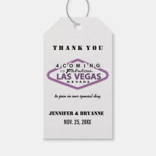 Las Vegas Sign Thank You for Coming Custom Gift Tags