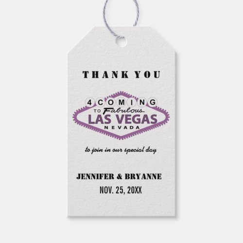 Las Vegas Sign Thank You for Coming Custom Gift Tags