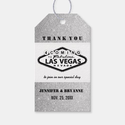 Las Vegas Sign Thank You for Coming Custom Gift Tags