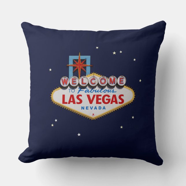 Las Vegas Sign Throw Pillow (Front)