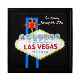 Las Vegas Sign Wedding Date Jewelry Box