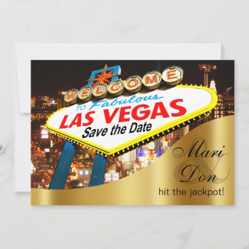 Las Vegas Sign Wedding Save the Date