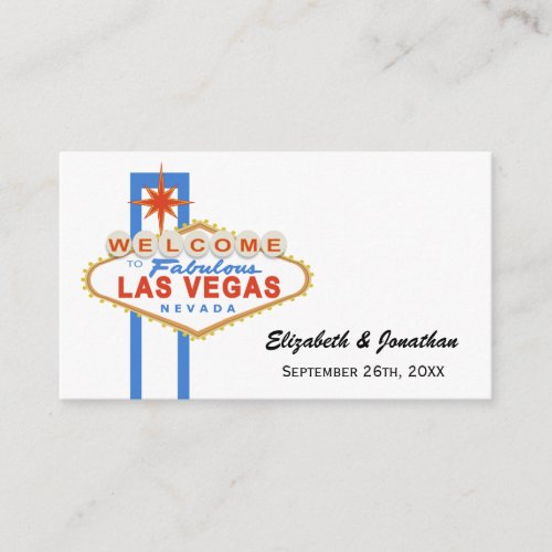 Las Vegas Sign Wedding Website Cards