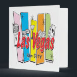 Las-Vegas-Sin-City 3 Ring Binder<br><div class="desc">Las Vegas design</div>