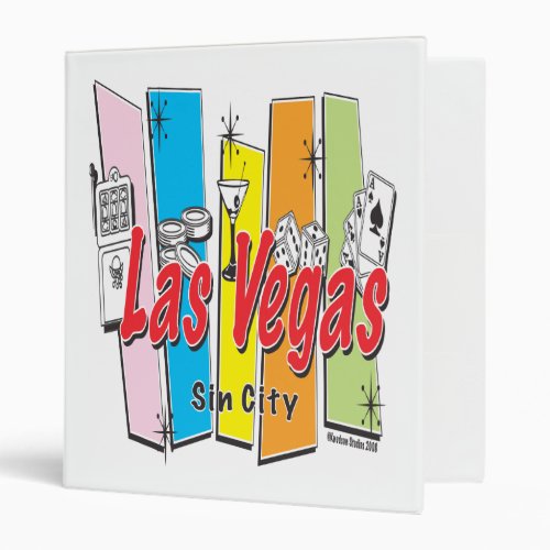Las_Vegas_Sin_City 3 Ring Binder