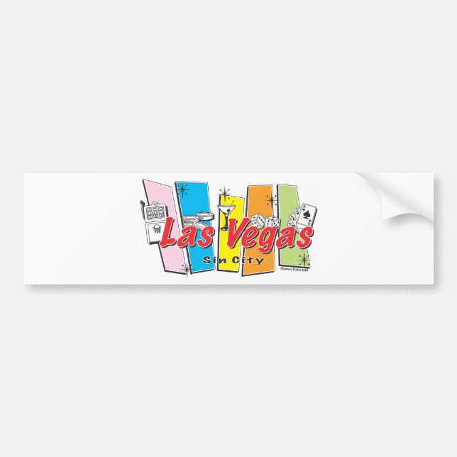 Las-Vegas-Sin-City Bumper Sticker (Front)