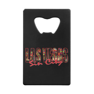 Las Vegas Sin City Credit Card Bottle Opener