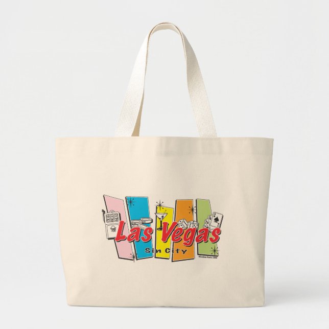 Las-Vegas-Sin-City Large Tote Bag (Front)