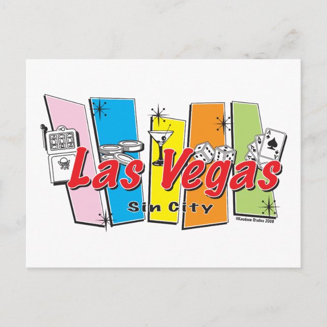 Las Vegas Sin City Postcard (Front)