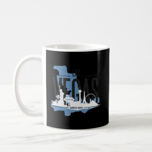 Las Vegas Since 1905 Skyline Map Souvenir Gift Coffee Mug