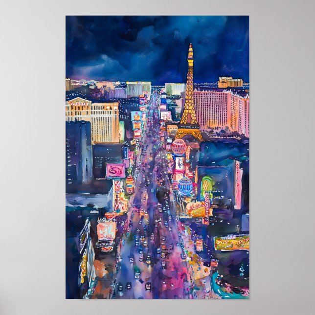 Las Vegas Skyline Art Print  (Front)