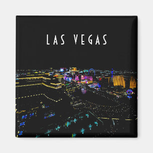 Las Vegas Skyline at Night Magnet