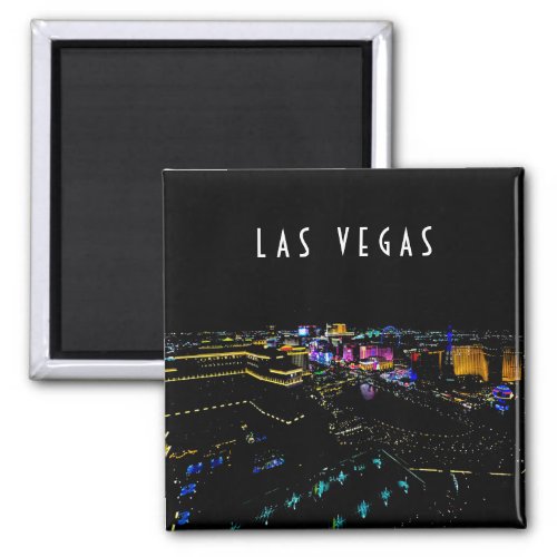 Las Vegas Skyline at Night Magnet