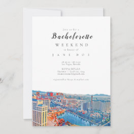 Las Vegas Skyline Bachelorette Party Invitation