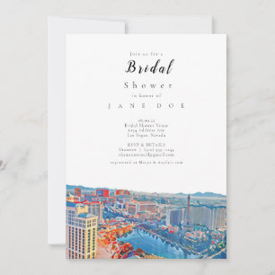 Las Vegas Skyline Bridal Shower Invitation