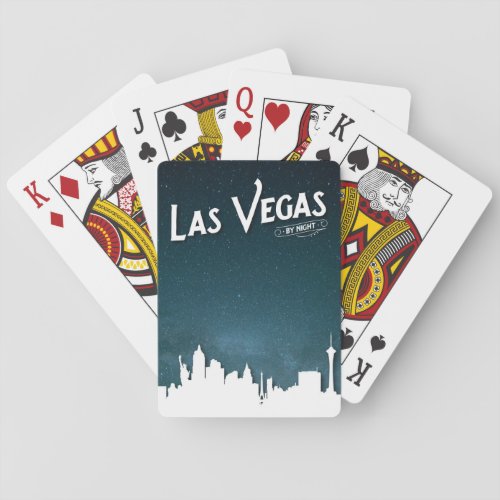 Las Vegas skyline by night Las Vegas Nevada Playing Cards