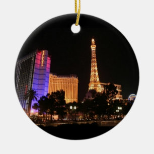 Las Vegas Skyline Ceramic Ornament