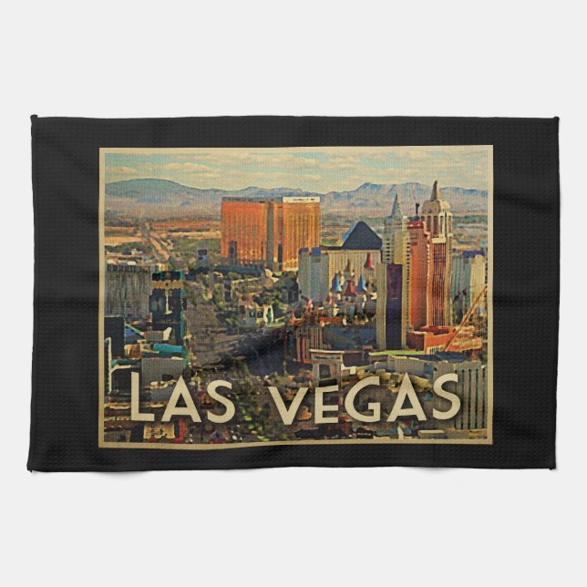 Las Vegas Skyline Kitchen Towel (Horizontal)