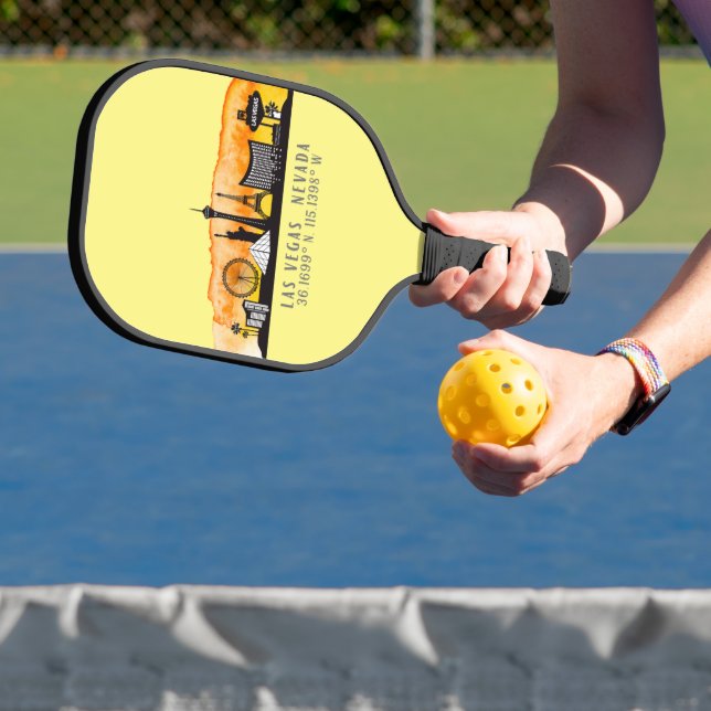 Las Vegas Skyline Latitude and Longitude  Pickleball Paddle (Insitu)
